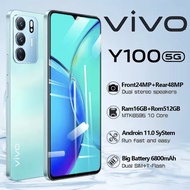 【รับประกัน1ปี】ของแท้ มือถือ VIV0 Y100 5G 7.1นิ้ว โทรศัพท์มือถือ รองรับ2ซิม Smartphone 4G/5G โทรศัพท์
