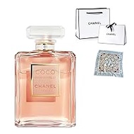 Chanel Coco Mademoiselle Eau De Parfum Vaporizatar Men's Women's Stylish Gift Present with Scarf (Name Engraved, 1.7 fl oz (50 ml)