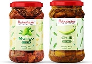 Harnarains Mango Pickle & Green Chilli Pickle 400 gm (Pack of 2)