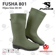 LOKAL HIJAU FUSHA 801 GREEN High Boots Anti Slip Water Flexible Comfortable Light Local Plantation R