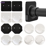 SAIA 2pcs Curtain Rod Mount Retainer Durable Screw Fixation Wall Adhesive No Drilling Stick Tension 