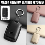 Mazda CX5 CX-5 CX3 CX30 CX60 CX8 Mazda 2 Mazda 3 Mazda 6 Premium Leather Car Key Cover Car Key Case