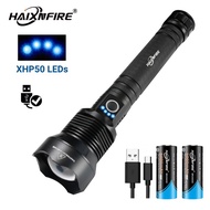 HaixnFire H007 High Power floodlight USB Charging flashlight Outdoor camping light 8000 lumen zoom f