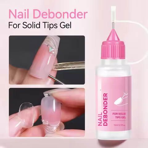 15ML Nail Glue for Press on Acetone Free Nail Polish Remover Multi-Functional Remover for Nails Tips