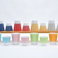 富士山陶瓷杯子 (高款) 金黄色