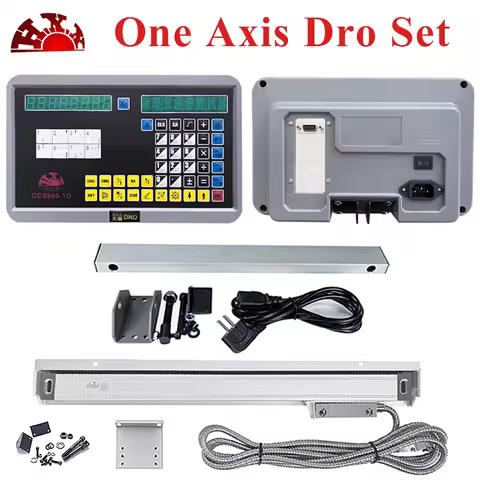 New GCS900-1D 1 Axis DRO Digital Readout Display AC110V-220V and 1 Piece 0-1000mm Linear Scale Encod