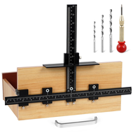 Aluminum Cabinet Hardware JigPunch Locator Drill GuideWood Drilling Dowelling Guide for Installation