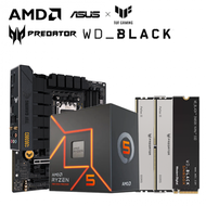 【重磅價】AMD【6核】Ryzen5 7600+華碩 TUF GAMING B650M-PLUS WIFI+Acer Predator Pallas II DDR5-6000 16G*2(銀)+WD_BLACK SN850X 1TB