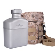 Boundless Voyage 1100ml Titanium Military Canteen with Storage Bag Lightweight Water Bottle for Outd