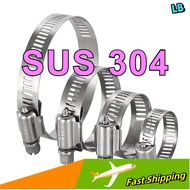 【304 Stainless Steel Hose Clamp】Worm Drive Clip with Wing Nut for Car, Boat & Plumbing -【ZHX-LB-1-MB