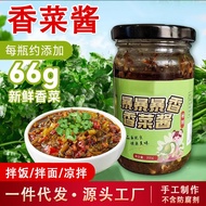 香菜酱 瓶装爆下饭开盖即食拌饭酱香菜拌面酱配料干净好吃 辣椒酱Cilantro sauce bottled fried rice open lid ready-to-eat mixed ricetyu