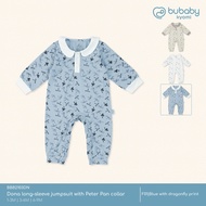 BU Baby ชุดจั๊มสูธผ้าใยไผ่ลายแมลงปอ Dona jumpsuit Peter Pan collar BBB2103DN