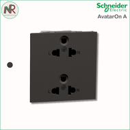 ปลั๊กกราวด์คู่ มีม่าน Schneider AvatarOn A M3T426UST2_WE/GY/BK ชไนเดอร์ เต้ารับคู่ ปลั๊กไฟ