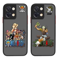 Matte Mobile Phone Cover Skin Feel Shockproof Phone Case Luffy Usup One Piece Anime Charactor Funny For OPPO Reno Z 2 3 4 5 F SE Pro 5G Reno 5 Pro Plus 6 7 8 Z Pro Plus 4G 5G