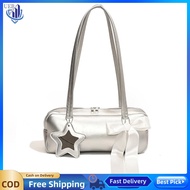 [Ueb Wholesale Center]กระเป๋ารักแร้ของผู้หญิงที่มีลูกพี่ลูกน้องกับจี้ดาว Y2K ถุงใต้วงแขน PU โบว์หนัง