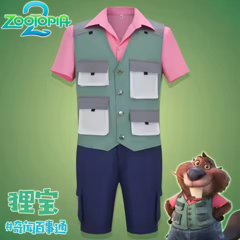 Zootopia Season 2 Beaver Cosplay Costume Comic Exhibition Workwear Cos Beaver Stage Performance Cost