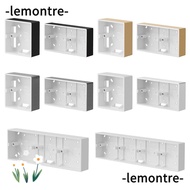 LEMONTRE Switch Socket Box PVC On-Wall Mount Switch And Socket Apply Wall Surface Junction Box