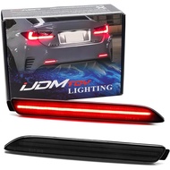 iJDMTOY Dark Smoked Lens 30-SMD Full LED Rear Bumper Reflector Light Trim Compatible With Lexus IS-F