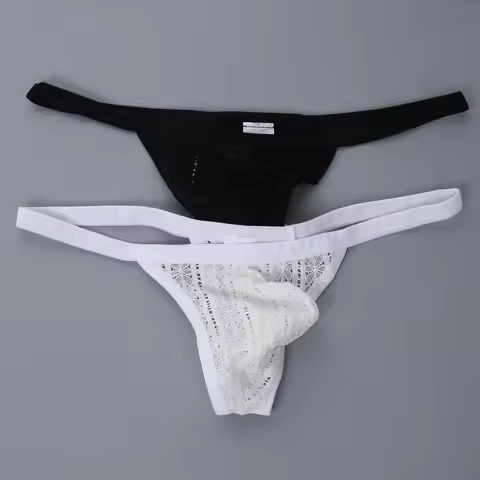 Transparent Thongs For Men Thongs Sheer Underwear Men Thongs Breathable Mesh Lace Detail Transparent