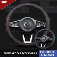 Mazda CX3 CX30 CX5 CX8 CX9 Mazda 3 2 Mazda 6 BT50 Leather Steering Wheel Cover Steering Cover Protection Car Accessories