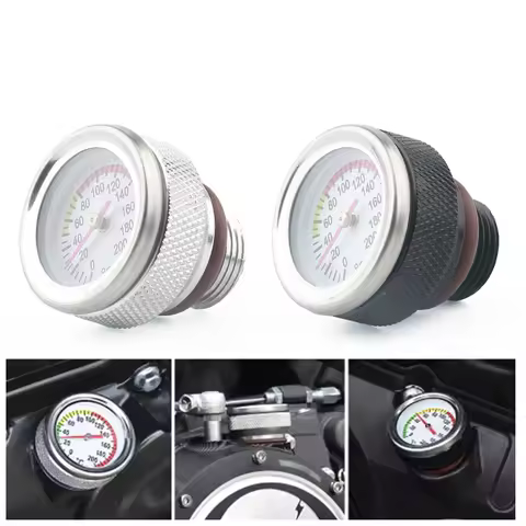 M20 X 1.5 Motorbike Engine Oil Temperature Gauge 0 to 200℃ Easy Installation Durable Metal Oil Temp