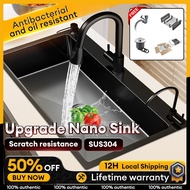 NANO Sink German Technology 304 Stainless Steel Kitchen Double Single Bowl Basin Sink