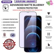 Advanced Matte Blueray iPHONE 17 Pro Max,17Pro,16ProMax,16,15ProMax,14,13Pro,13,12Pro,11 Tempered Gl