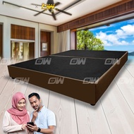 King Size - 8 Inches Sudan Waterproof Dark Brown CASA Leather Divan Base Box Only / 8 Inch Divan Bas