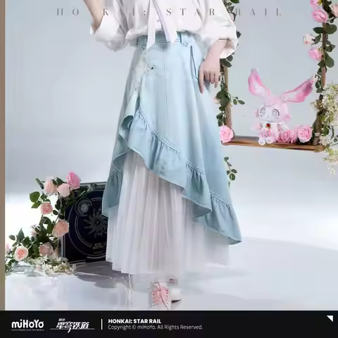 [Genuine] miHoYo Game Cyrene Skirt Honkai Star Rail Cyrene Theme Denim Skirt Horn Skirt Clothing Mer