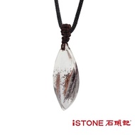 Stone Note Crystal Necklace-Green Ghost Crystal-Crystal Phantom