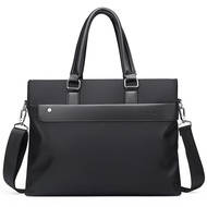 Men's Business Casual Laptop Bag Horizontal Business Briefcase Leather Bag Shoulder Crossbody Men's 