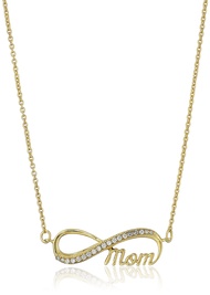 Amazon Essentials Gold Plated 925 Sterling Silver AAA Cubic Zirconia Infinity Mom,Infinity,Sisters,H