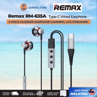 Remax Earphone Type-C Wired Voice Changer Earphone Bass Gamming Live Streaming Earbud Handfree In Ear HeadphonesRM-635A