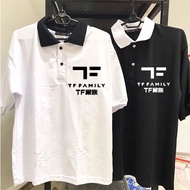 TRI [Gratitude code] TF Family collared t-shirt, TF Family F3 polo shirt for men and women wearing b