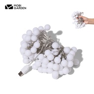 MOBI GARDEN String Lights LED Ball Light Fairy Lights 10M Outdoor Camping Decoration Party Festival
