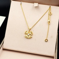 【Best quality】bv new 18k gold four-leaf clover diamond necklace women light luxury simple commuting 