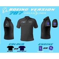 Boeing 787 Dreamliner Embroidery Polo Shirt