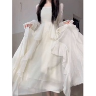 Sebilah Badam Peach Pakaian Gaya Perancis Musim Gugur Musim Sejuk Lengan Panjang Rekaan Niche Fairy 
