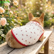 EPOCH Cat Strawberry Vest, Ruffled Collar Breathable Dogs Short Sleeve, Pet Supplies Cherry Pattern 