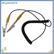 AKIYAMAMIOAQ Coiled Cord, PU,Metal 180cm / 71" Anti-Static ESD Grounding Cable, Durable 2mm Male-to-