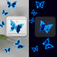 6pcs/sheet Luminous 3D Butterfly Wall Sticker for Kids Rooms Light Switch Panel Fridge Wall Decals Glow In The Dark Butterflies Sticker