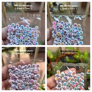 RM1.00/100 pieces : ABC-WCL-100 - Manik - Bead - Abjad - Huruf - 4 mm x 7 mm