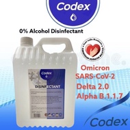🔥100% OriginaI 🔥 Codex disinfectant Sanitizer 5L  Liquid Disinfectant Sanitizer Non-Alcohol Anti-Cor