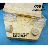 🔥HOT ITEM🔥XERA Small gold bean/Biji emas/小金豆/999.9%/Pure gold/0.10g/足金/emas 24k/24k gold