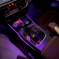 คอนโซลกลาง LED อาน Ambient Lighting สําหรับ BMW 3 Series G20 G22 G80 G82 Mouldings ภายในแถบตกแต่ง
