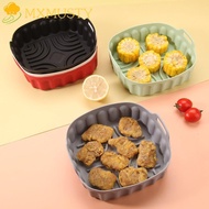 MXMUSTY Air Fryer Pot Baking Tray, Multi-color Square Silicone Air Fryer Liners, Air Fryer Inserts Non-stick Food-grade Airfryer Silicone Basket Oven Microwave Accessories