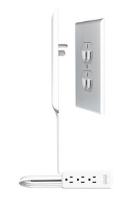 Sleek Socket - The Original & Patented Ultra-Thin Outlet Concealer for Inverted Outlets w/Cord Conce