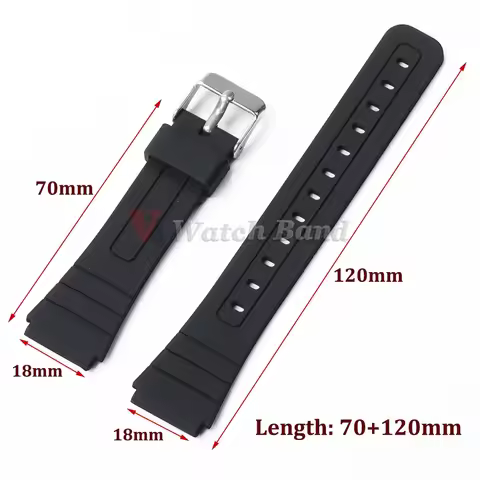 Soft Silicone Watch Band F91W Sport Rubber Bracelet for Casio W800H SGW400 F91W F84 F105/108/A158/16