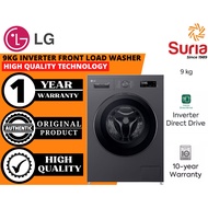 (Free Delivery Kedah,Penang & Perlis)LG 9kg Front Load Washer with 6 motion Inverter Direct Drive FB