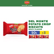 Del Monte Potato Crisp Biscuits Spicy Flavor - Baked, Not Fried! 50g 3pcs